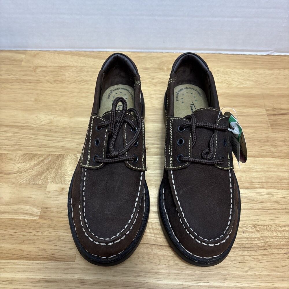 Thom McAn Woman’s Brown Loafers Size 7 Leather Laces Opanka Classic